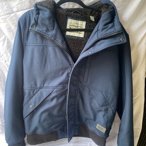 Men’s Levi's Navy Blue Sherpa-Lined Hooded Field Jacket
